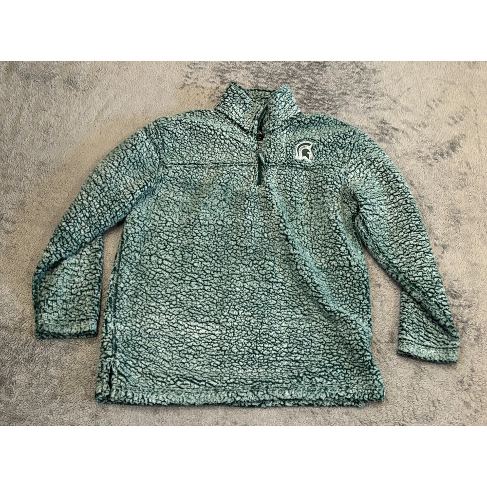 Boxercraft Michigan State Spartans Fleece Sherpa Pullover Women's XL Green